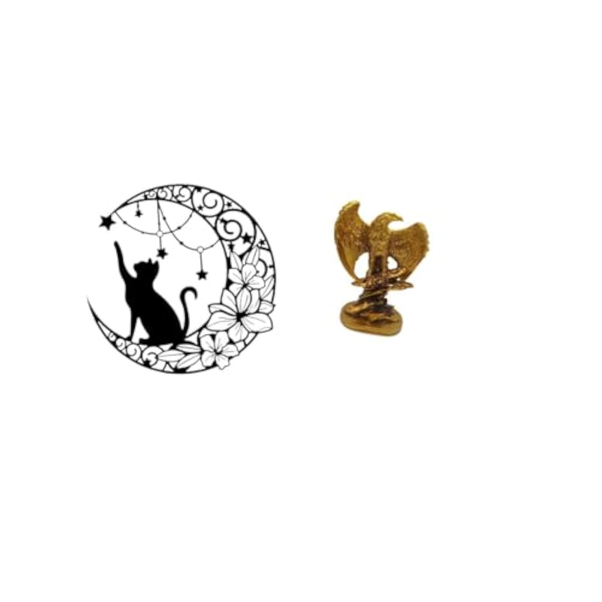 Moonlit Cat and Metal Wall Art Sculpture